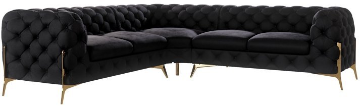 L - Riviera 100 goldene glänzende Beine