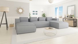 Ecksofa Cloe U oblik - Stoff Enjoy New, Lincoln
