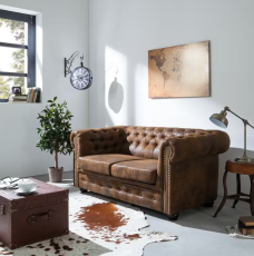 Zweisitzer York - Stoff Gobi