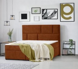 Boxspringbett Lola - 200x200 cm - Stoffe Cloud, Salvador