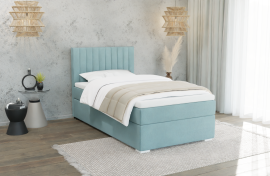 Boxspringbett Bunny - 90x200 cm - Stoff Cloud