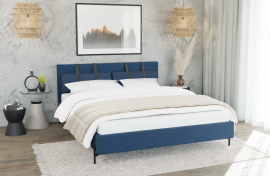 Bett Tulsa - 180x200 cm - Stoff Cloud