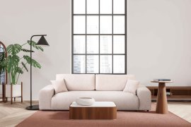 Großes Schlafsofa Justin - Stoff Blur