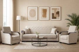 3-Sitzer-Sofa Kora + 2x Sessel