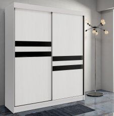 Kleiderschrank mit Schiebetüren Asturia – Weiß