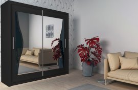 Kleiderschrank mit Schiebetüren Batumi 150 – Schwarz