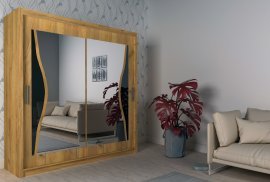 Kleiderschrank mit Schiebetüren Batumi 120 – Eiche Votan