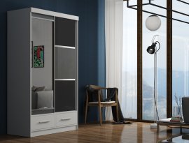 Kleiderschrank mit Schiebetüren Margo Bis 120