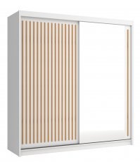 Kleiderschrank mit Schiebetüren Royal 200 – Weiß/Votan