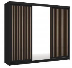 Kleiderschrank mit Schiebetüren Royal 250 – Schwarz/Votan