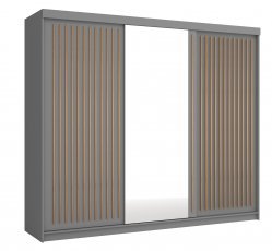 Kleiderschrank mit Schiebetüren Royal 250 – Grau/Votan