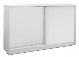 Kommode Mini mit Schiebetüren – Weiß