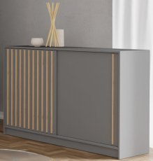 Kommode Royal – Grau/Eiche Votan