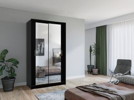 Kleiderschrank Lux 120 cm – Schwarz