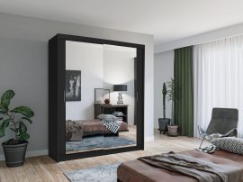 Kleiderschrank Lux 180 cm – Schwarz
