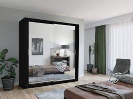 Kleiderschrank Lux 203 cm – Schwarz
