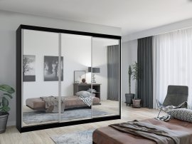 Kleiderschrank Lux 250 cm – Schwarz