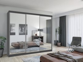 Kleiderschrank Lux 250 cm – Grau