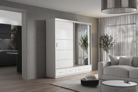 Kleiderschrank Mavilla 200 cm – Weiß