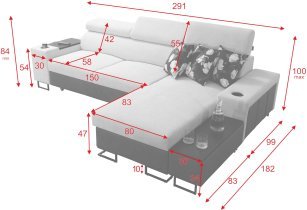 Brattex - Ecksofa Melody I Maxi