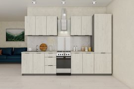 Küche Сraft 260 cm - steingrau