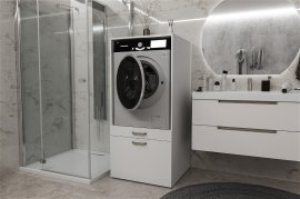 Waschmaschinen­schrank Prato – Weiß