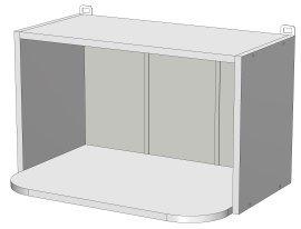 Oberes Element Modest - WM-60/36 – Korpus Weiß