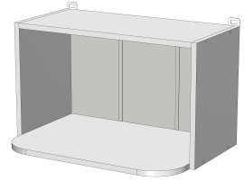 Oberes Modul Modest - WM-60/36 - Korpus Stone Grey