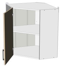 Eckmodul Sunrise Premier - WC-60/60/72 - Korpus Graphit Grau