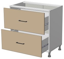 Unteres Element Sunrise Premier - LD-(1+1)80/82 - Korpus Stone Grey