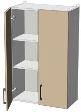 Oberes Modul Sunrise Premier - W-60/92 - Korpus Sonoma Eiche