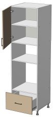 Hoher Schrank Kvadris - HL-60/214/4 - Korpus graphitgrau