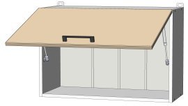 Oberelement Kvadris - W-70/46 - Korpus Stein Grau