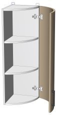 Oberes Eckelement Kvadris - WRF-30/92 - Korpus graphitgrau