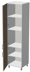 Hoher Schrank Kvadris - HL-60/234/1 - Korpus graphitgrau