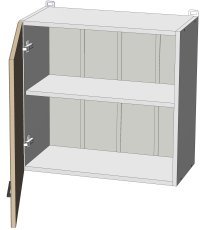 Oberelement Kvadris - W-60/57 - Korpus Sonoma Eiche
