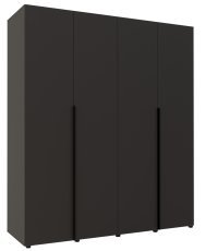 Viertüriger Kleiderschrank Solo 4D T – graphitgrau