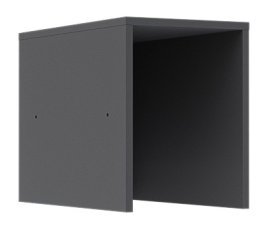 Oberes Regalbrett für das gerade Regal Solo – graphitgrau