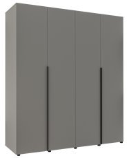 Vier­türiger Kleiderschrank Solo 4D Sh – Grau
