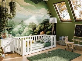 Kinderbett Fero - 90x200 cm - Weiß
