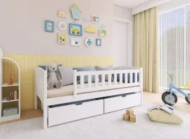 Kinderbett Gucio - 90x200 cm - Weiß