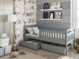 Kinderbett Terry - 80x160 cm - Grau