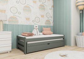 Kinderbett mit zusätzlichem Bett Anis - 80x160 cm - Graphit