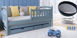 Kinderbett mit zusätzlichem Bett Galaxy - 80x180 cm - Grau