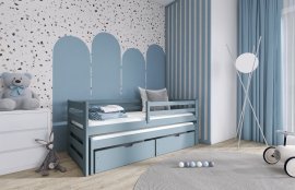 Kinderbett mit zusätzlichem Bett Senso - 80x180 cm - Grau