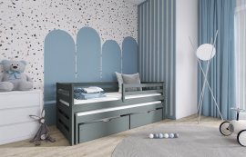 Kinderbett mit zusätzlichem Bett Senso - 80x180 cm - Graphit