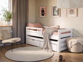 Kinderbett mit zusätzlichem Bett Senso - 90x190 cm - Weiß