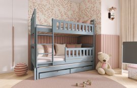 Bett Blanka mit Zusatzbett - 90x190 cm - Grau