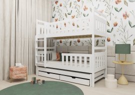 Bett mit zusätzlichem Bett Klara - 90x200 cm - Weiß