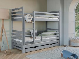 Bett Luk mit zusätzlichem Bett - 90x190 cm - Grau
